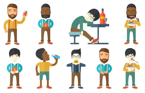 向量集人吃喝图片下载