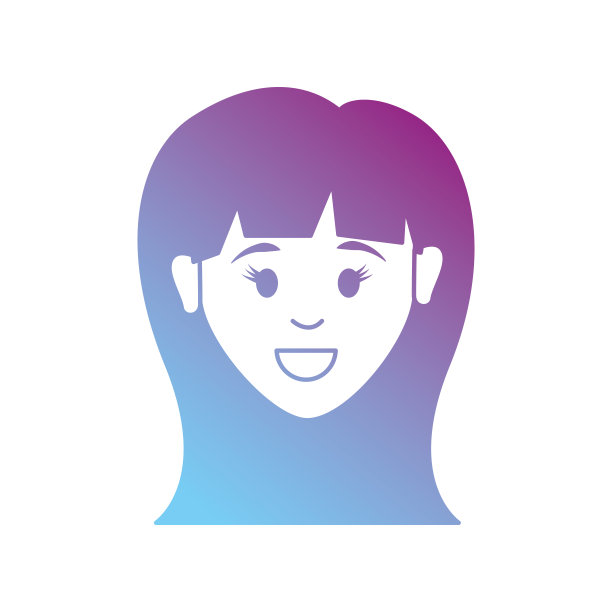 线条头像女人的发型设计图片下载