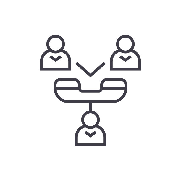 在线会议线性图标，符号，符号，矢量在孤立的背景图片下载