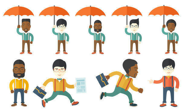 矢量插图与商业人士图片下载