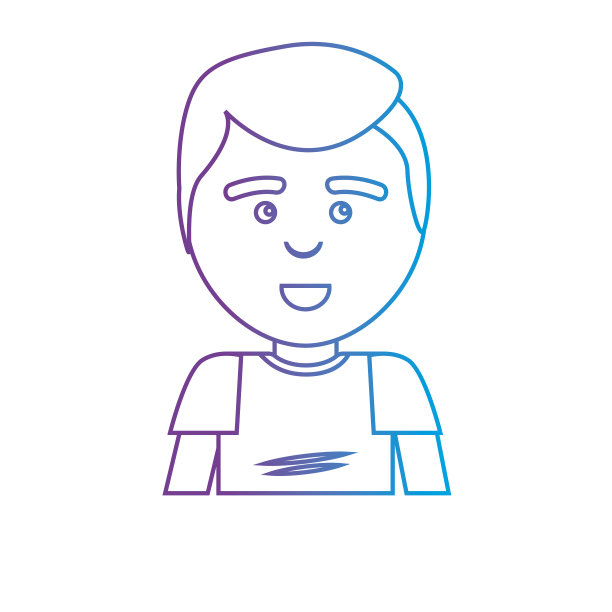 发型和t恤设计的线人图片下载