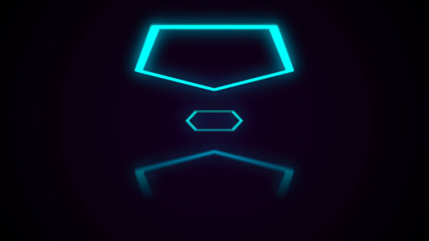 霓虹多边形抽象背景图片下载