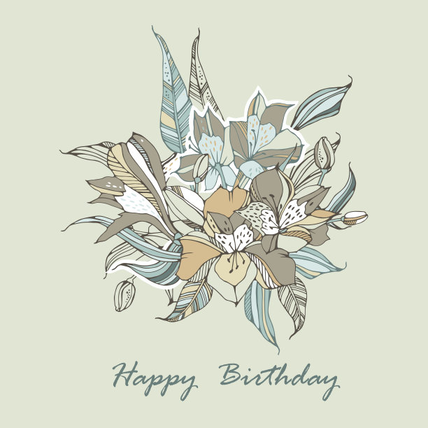 带着百合花的热带问候飞行者图片下载