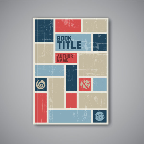 复古矢量抽象宣传册设计模板图片下载