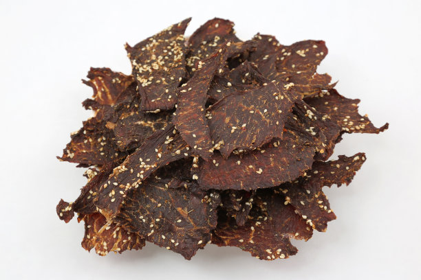 用香料加芝麻的牛肉片素材图片