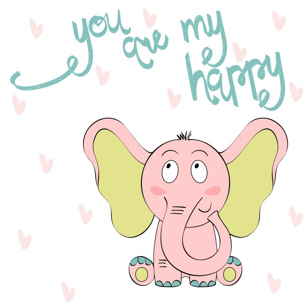 矢量动画大象图片下载