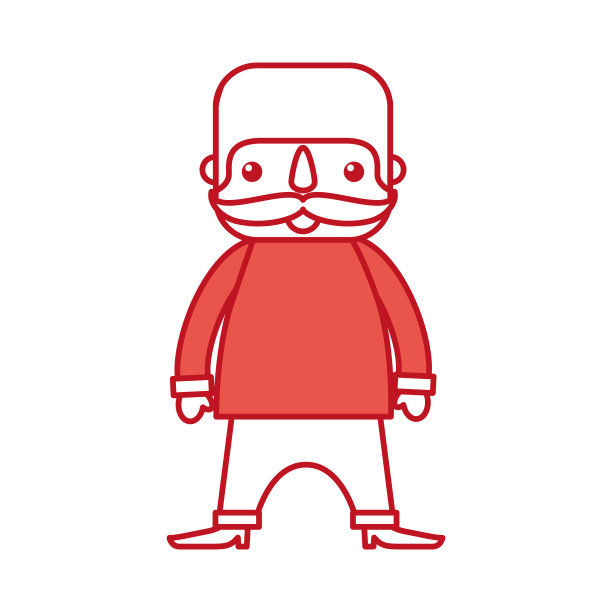 长着小胡子的墨西哥男子卡通形象图片下载