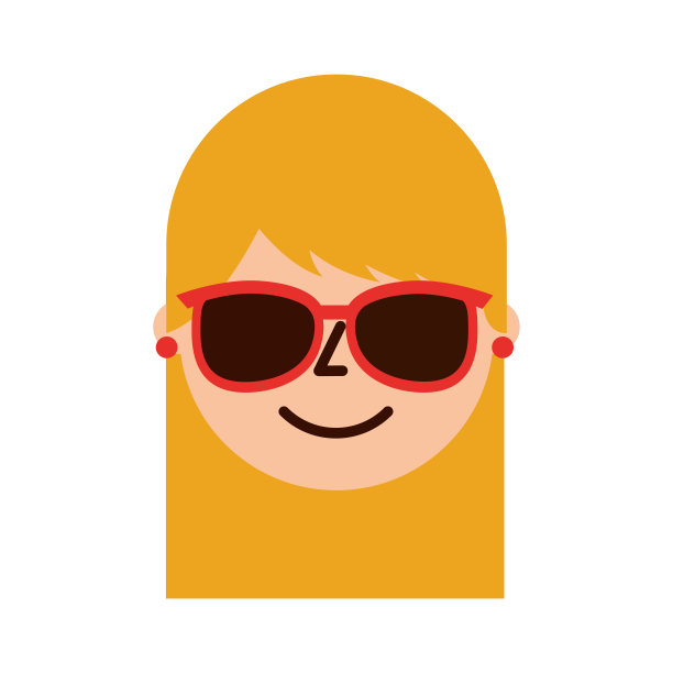 年轻女子侧面快乐的性格形象图片下载