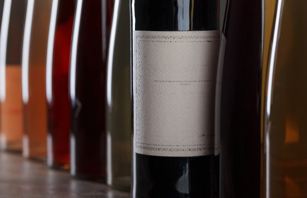 红酒瓶。素材图片