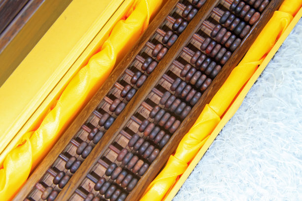 中式木算盘，特写照片图片下载