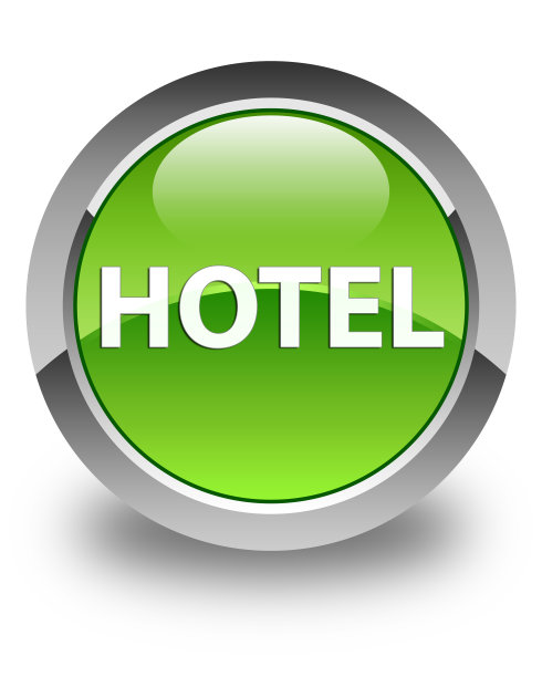 酒店亮绿色圆形按钮图片下载