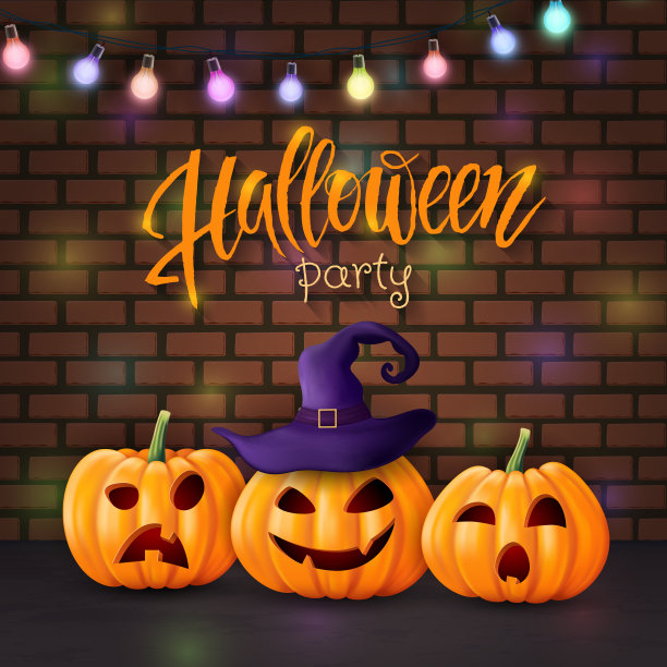 万圣节的背景,南瓜。贺卡派对和销售。秋天的节日。矢量插图EPS10。图片下载