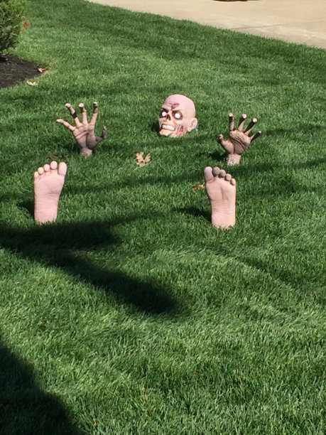 万圣节怪物草坪装饰图片下载