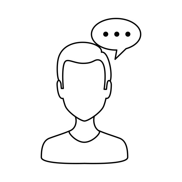 年轻人与语音气泡角色图片下载