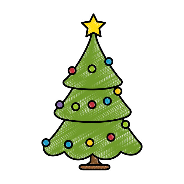 松树圣诞快乐图片下载