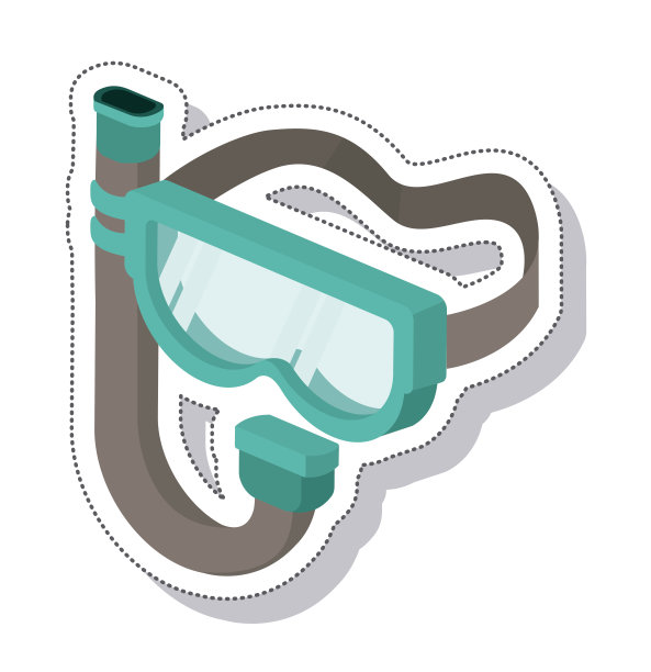通气管口罩孤立图标图片下载