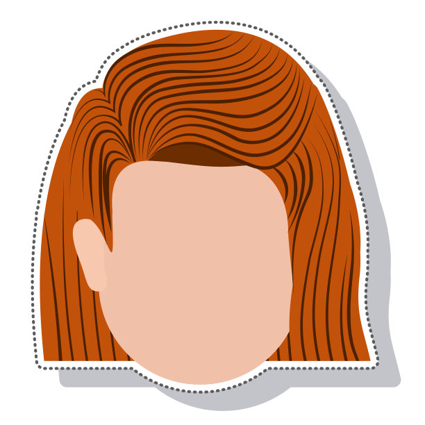 头像女性孤立图标图片下载