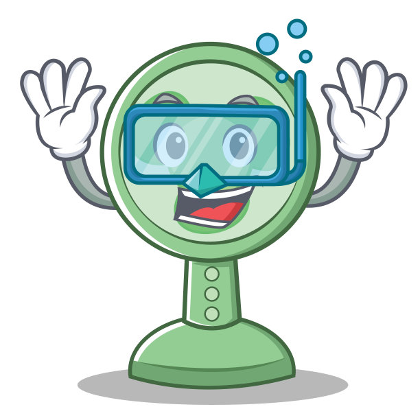 跳水迷人物卡通风格图片下载