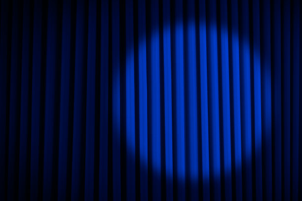 蓝色聚光灯舞台幕布图片下载