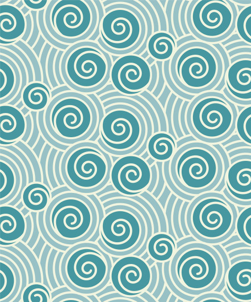 薄荷和蓝色无缝图案素材图片