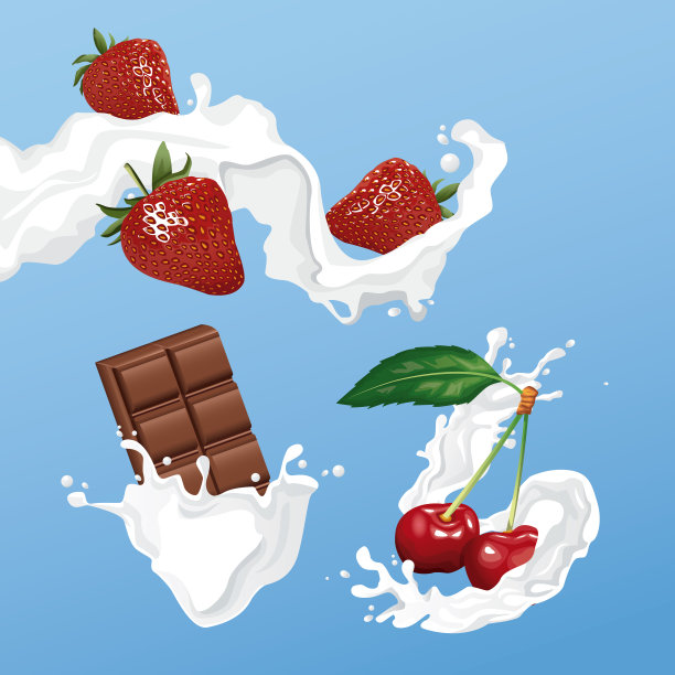 巧克力和浆果飞行图片下载