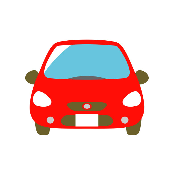 红色车，正面图片下载