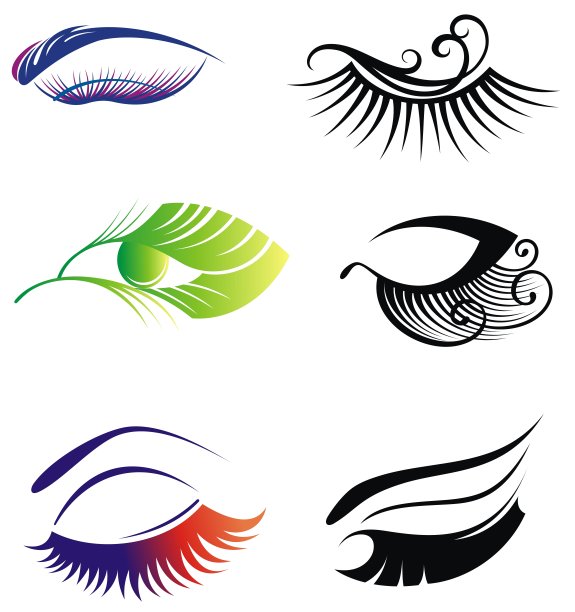 眼睛和眼睛图标集向量集合。图片下载