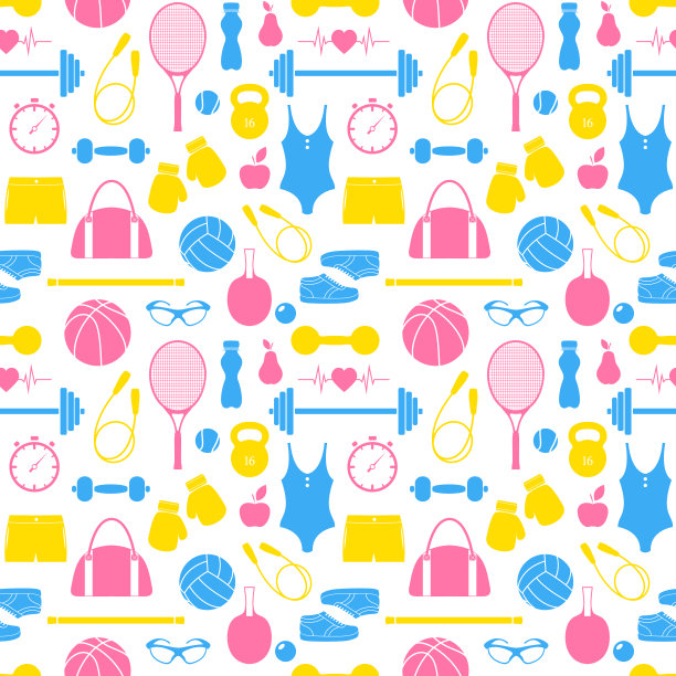 带健身设备的图案图片下载