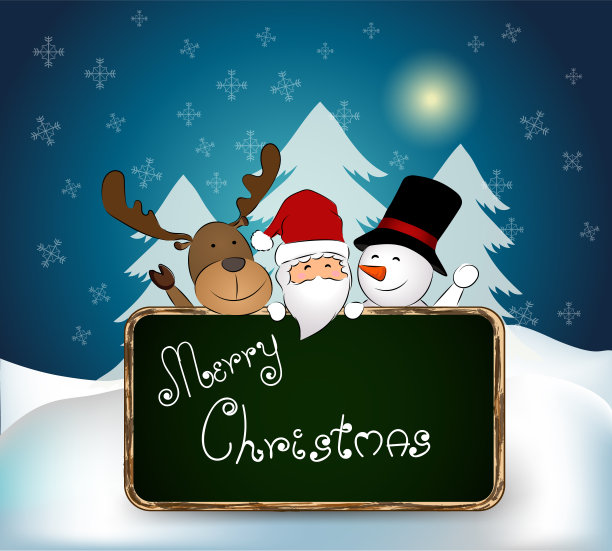 圣诞老人的圣诞背景图片下载