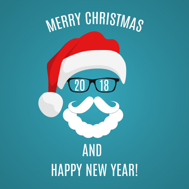 圣诞贺卡模板。图片下载