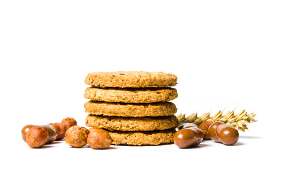 搭配榛子的饼干图片下载