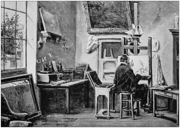 古画写真:粟画图片下载