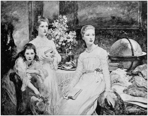 古色古香的绘画照片:女孩图片下载