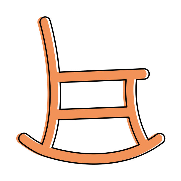 摇椅孤立图标图片下载