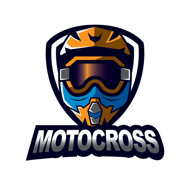 头盔越野矢量设计模板图片下载