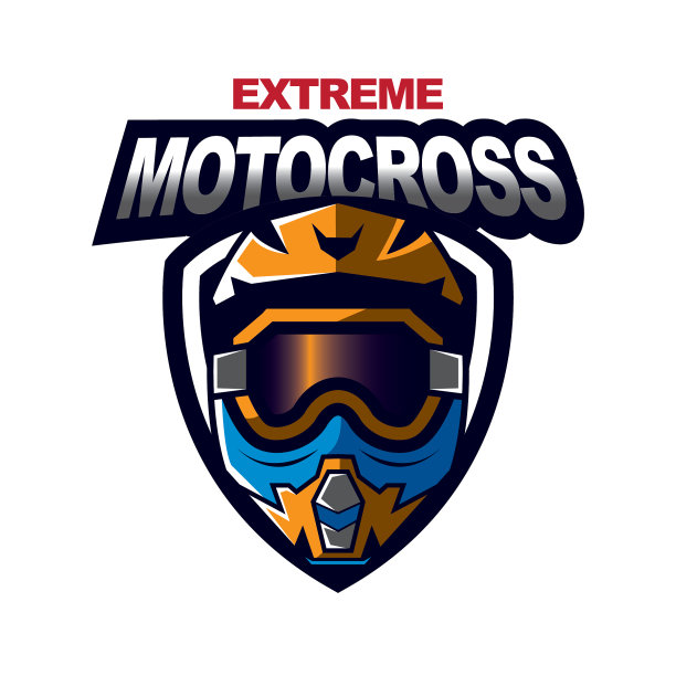 头盔越野矢量设计模板图片下载