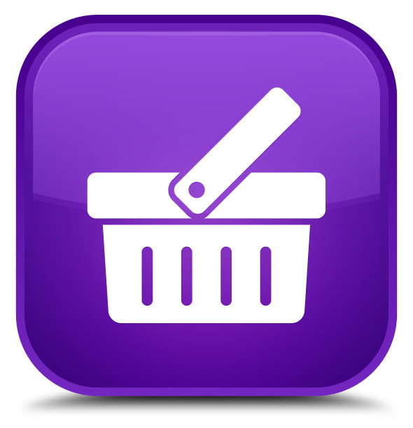 购物车图标特殊的紫色方形按钮图片下载
