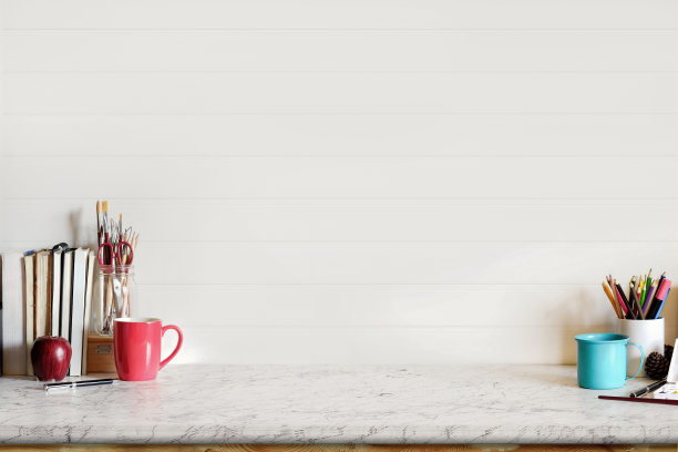 时尚的工作模型。时尚的办公空间。桌子的空间概念。图片下载