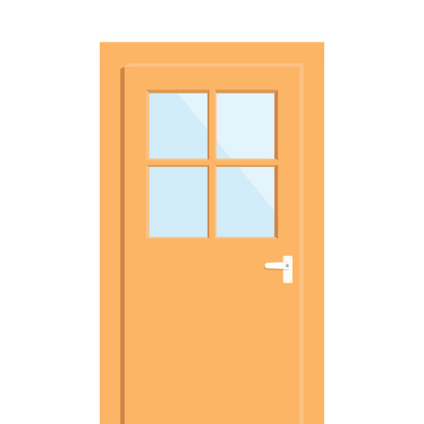 古典与现代的典型木门。图片下载