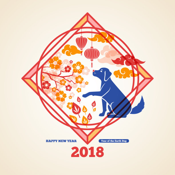 中国2018年新年创意概念图片下载