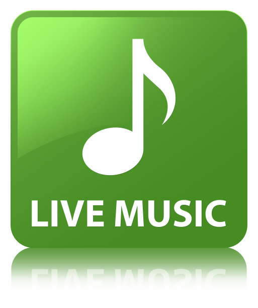现场音乐软绿色方形按钮图片下载