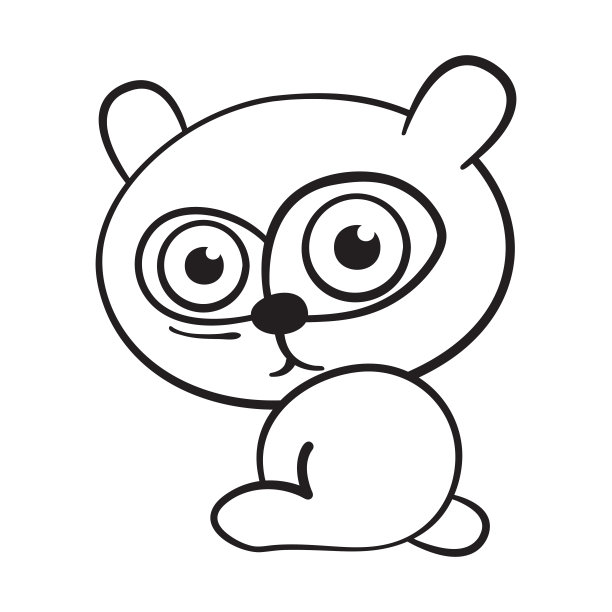 白色背景上的卡通小熊。矢量插图。图片下载