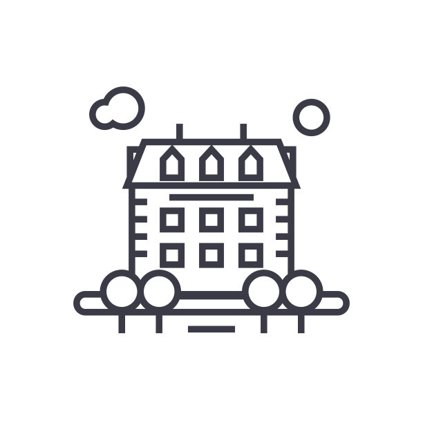 属性概念矢量细线图标，符号，标志，插图上孤立的背景图片下载