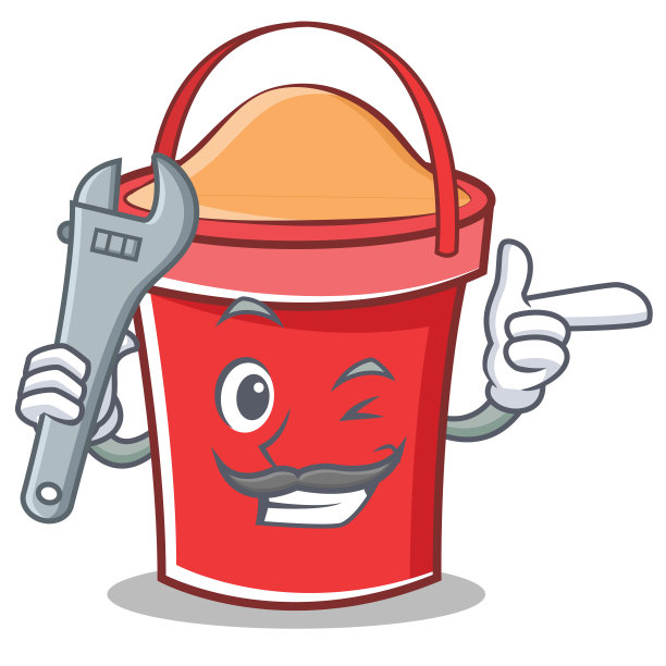 机械式水桶角色卡通风格图片下载