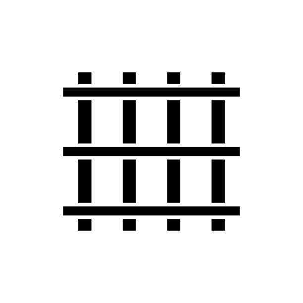 监狱酒吧图标。黑色，极简图标孤立在白色背景。图片下载