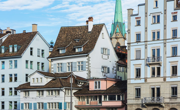 苏黎世老城的建筑图片下载