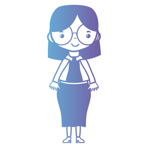 线条女人的发型和优雅的服装设计图片下载