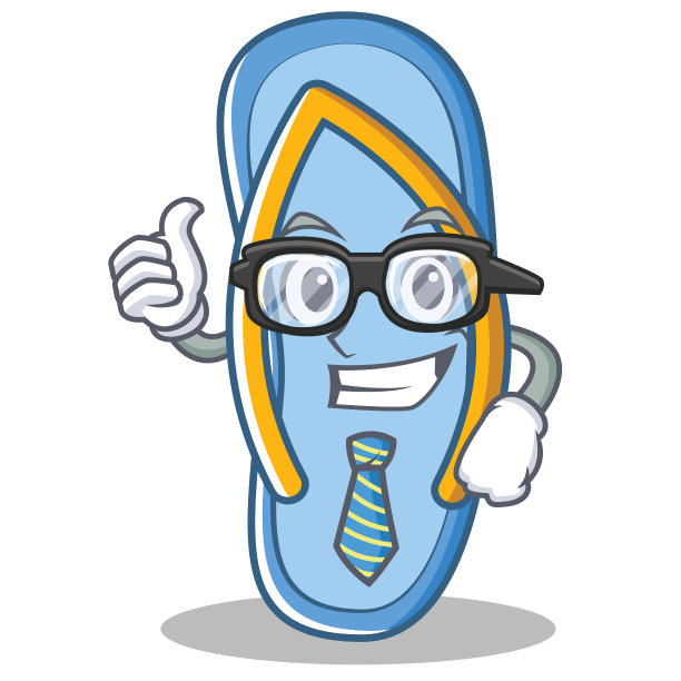 商人人字拖卡通人物图片下载