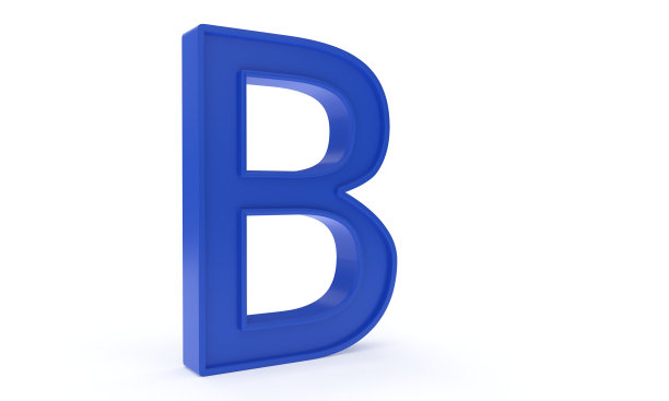 蓝色字母B, 3d渲染图片下载