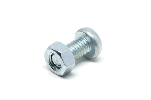 螺母，螺丝上的白色背景图片下载